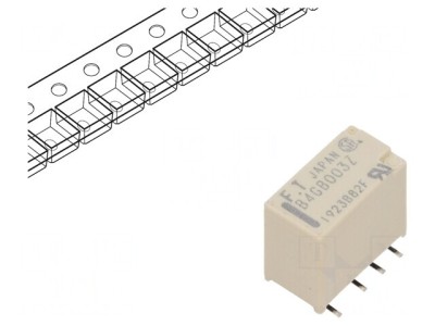 Releu Electromagnetic DPDT 3VDC 2A SMT foto