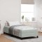 vidaXL Pat boxspring cu saltea Gri deschis 90 x 190 cm Catifea 3398659