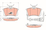 TRW GDB1475 COTEC set placute frana,frana disc