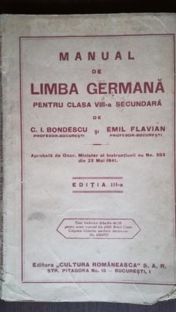 Manual de limba germana pentru clasa a VIII-a secundara (ed. a III-a)
