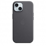 Husa de protectie FineWoven Case with MagSafe pentru iPhone 15, Black, Apple