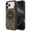 Husa MagSafe pentru Apple iPhone 17 Pro Max, Guess, 4G Circle Classic Logo, Maro