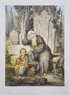 AMEDEO PREZIOSI (1816-1882) - CIMITIR, 1857 foto
