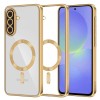 Husa MagSafe pentru Samsung Galaxy A56 A566 / A36 A366, Techsuit, Luxury Crystal, Aurie