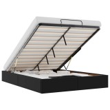 Cadru de pat otoman fara saltea Negru piele artificiala, DKD Home Decor