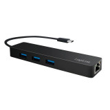 Cumpara ieftin HUB extern LOGILINK conectare prin USB 3.2 Type C cablu 0.1 m negru UA0313