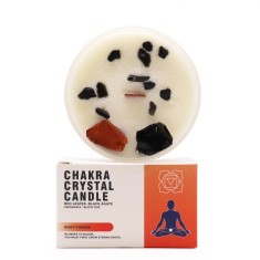 Lumanare Chakra cu Pietre Pretioase - Chakra Radacina