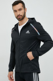 Adidas Performance geaca barbati, culoarea negru, de tranzitie