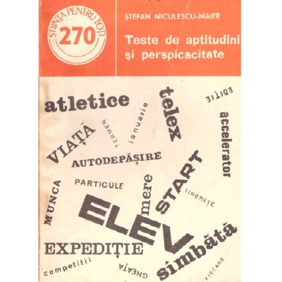 Stefan Niculescu-Maier - Teste de aptitudini si perspicacitate - foto