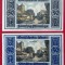 Germania lot 2 notgeld 2 x 50 pfennig 1921 HANNOVER culori diferite **