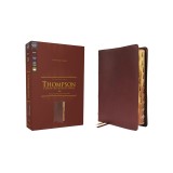 Nkjv, Thompson Chain-Reference Bible, Genuine Leather, Calfskin, Burgundy, Red Letter, Art Gilded Edges, Thumb Indexed, Comfort Print
