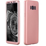 Cumpara ieftin Husa 360 MyStyle Rose Gold Samsung Galaxy S8, Protectie Completa Fata Spate, Anti Soc, Praf, Zgarieturi, Carcasa Full Body