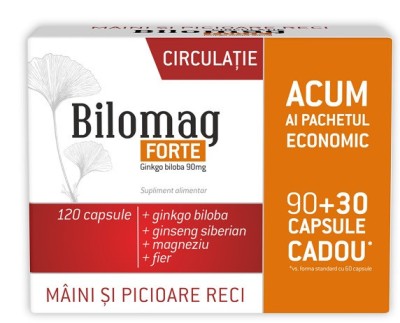 Bilomag forte (circulatie) 90+30cps gratis foto