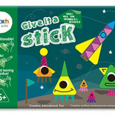 Carte Creativa Stick"n Give It A Stick - Triunghiuri (+5 Ani)