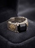 Cumpara ieftin Inel din Argint 925 Imperial Lion Onyx Black , Rafinament Vintage E i Noblete Masculina