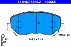 ATE 13.0460-5665.2 set placute frana,frana disc foto