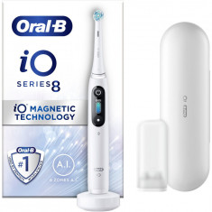 Periuta de dinti electrica Oral-B iO8 cu Tehnologie Magnetica si Micro-Vibratii, Inteligenta artificiala, Display led interactiv, Senzor de presiune S
