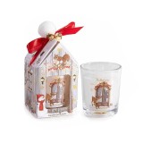 Lumanare parfumata Craciun in cutie cadou aroma Vin Fiert &Oslash; 5,5 cm x 6,5 H