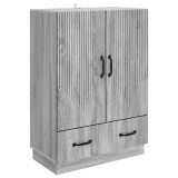 vidaXL Bufet cu sertar Sonoma gri 66 x 34,5 x 92 cm Lemn prelucrat 895361