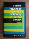 A. S. Hornby - Oxford Advanced Learner's Dictionary of Current English, 1974, 1055 pagini, Editura Oxford University Press, Stare buna