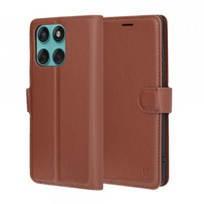 Husa pentru Motorola Edge 60 Fusion / Edge 60, Techsuit, Leather Folio, Maro foto