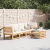 VidaXL Set mobilier grădină cu perne, 6 piese, lemn masiv acacia 3214287