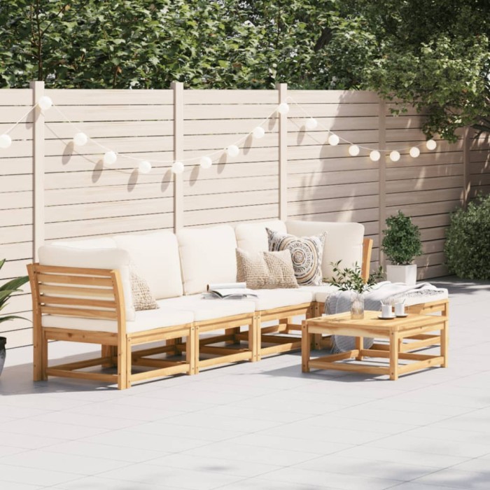 vidaXL Set mobilier grădină cu perne, 6 piese, lemn masiv acacia 3214287