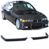 Set colturi spoiler GT Evo cu flapsuri negre, buza spoilerului potrivita pentru BMW E36 90-98 M3 Performance AutoTuning