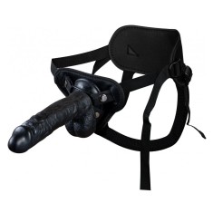 Strap-on Joe cu Dildo Realist, PVC, Negru, 24 cm