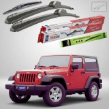 Cumpara ieftin Ștergătoare Jeep Wrangler JK 2007-2018 | Set Față și Spate Flat &ndash; TeamCar&reg;