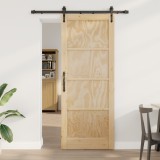 Ușă glisantă vidaXL cu set de hardware &#039;ORKDAL&#039;din pin solid, Ușă interioară vidaXL &#039;ORKDAL&#039;83x211x4 cm din pin solid