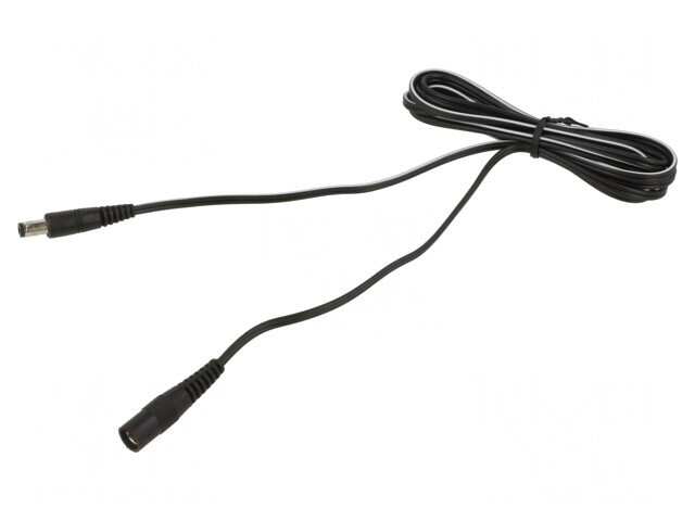 Cablu DC 5,5/2,1 mm Negru 2x0,5 mm&sup2;