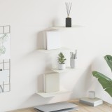 vidaXL Raft de perete cu raft Pe perete 4 pcs Alb 30 x 18 x 2,5 cm 8004007