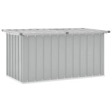 vidaXL Ladă de depozitare pentru grădină, gri, 129 x 67 x 65 cm