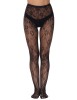 Eross ciorapi Rose Motif XS/M Black