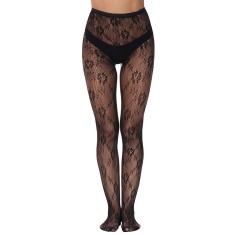 Eross ciorapi Rose Motif XS/M Black