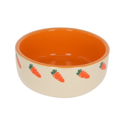 KERBL BOL CERAMIC ROZATOARE MODEL MORCOVI 500ML FI 13CM foto