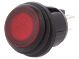&Icirc;ntrerupător Basculant ON-OFF 20A 12V Roșu IP65 cu LED