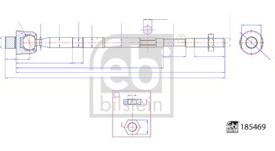 FEBI BILSTEIN 185469 Articulatie axiala, cap de bara foto
