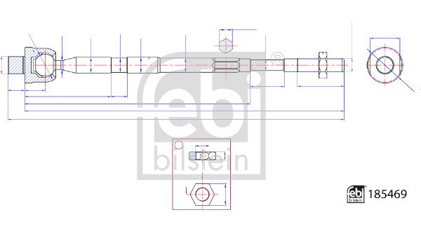 FEBI BILSTEIN 185469 Articulatie axiala, cap de bara