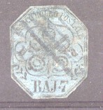 Italy Papal State 1852 Coat of arms 7 BAJ Mi.8b used AM.331 foto