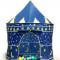 Cort de joaca tip castel, pentru copii, culoare albastru