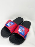 New York Rangers papuci de bărbați Legacy Velcro Sport Slide Slipper - L = 44-45 EU