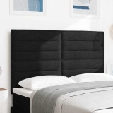 Capitonnat LED Design Linii Negru 72 cm Țesătură