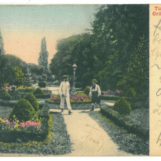 5410 - TURNU-SEVERIN, Park, Romania - old postcard - used - 1905