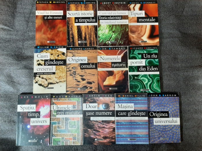 14 vol seria &bdquo;Science Masters&rdquo; ed. Humanitas - Richard Dawkins, Stephen Hawking, Albert Einstein, Daniel Dennett, Richard Leakey etc.