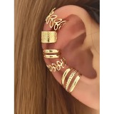 Cumpara ieftin Set 5 Cercei Ajustabili, Aurii - 633488