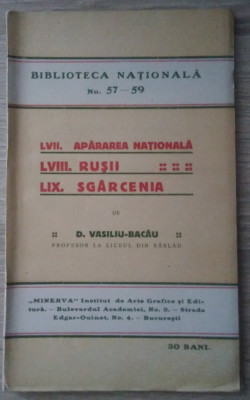 Vasiliu - Bacău / APĂRAREA NAȚIONALĂ - RUȘII... ed. 1910 (Biblioteca Națională foto