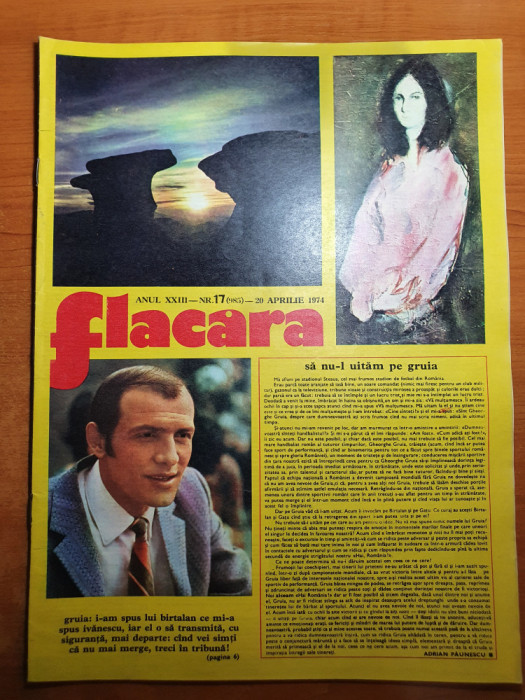 flacara 20 aprilie 1974-interviu liviu ciulei,cenaclul,gil dobrica,ilie nastase
