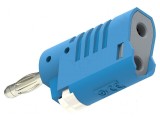 Conector banană 4mm 36A 30VAC 60VDC albastru neizolat
